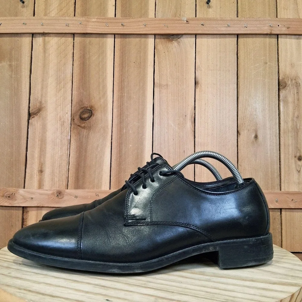 Cole Haan Lenox Hill Cap‎ Toe Grand.OS Shoes Mens 9 M Black Leather Derby Dress